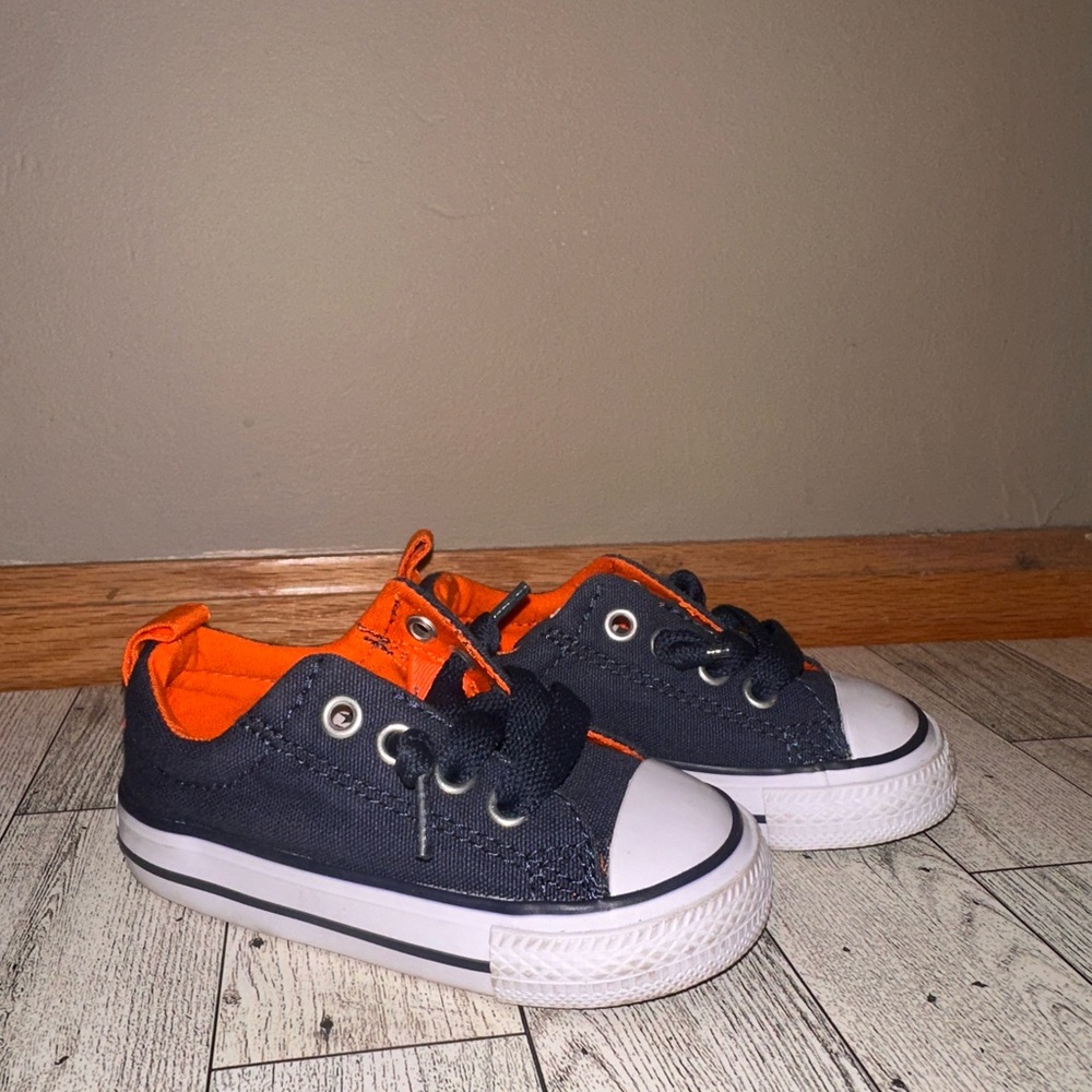 Converse Navy and Orange Shoes (Toddler size 5)